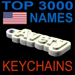 3000 STL FILES OF PERSONALISED KEYCHAINS FOR US NAMES