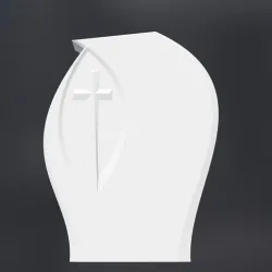 3d headstone model - oval cross