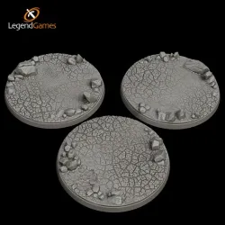 80mm Cracked Earth Bases - Round x 3 - LegendGames