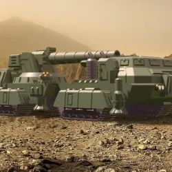 American Mecha Mobile Long Tom Artillery