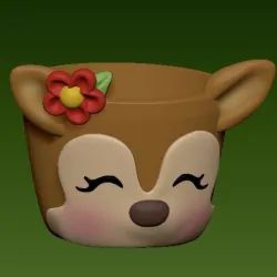 bambi deer pot