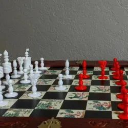 Barleycorn Chess Set Inspired by John Quincy Adams' ca.1825 Chess Set