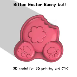 Bitten Easter Bunny butt Stl File