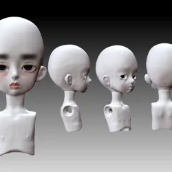 BJD head ball jointed doll stl Koki