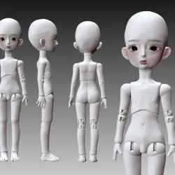 BJD Koki ball jointed doll STL
