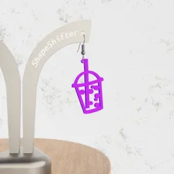 Bubble tea earrings