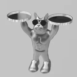 BUTLER DOG MUSCLE DECO TRAY