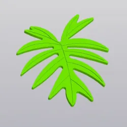 Cup coaster Philodendron leaf
