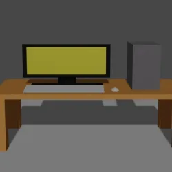 desk with pc (simple models)