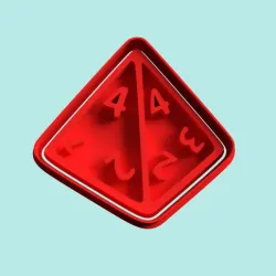 dice D4 cutter cookie and stamp