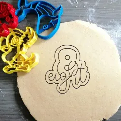 Eight Cookie Cutter + outline