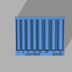 Euro" coin tray - 3 Sizes Height 50/75/100