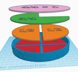 Fractional learning set 1/4 (2 color printer update)