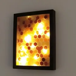 Frameable Stained Glass Honeycomb