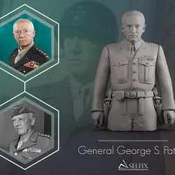 General George S Patton 3D print model