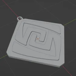 Geo symbol key chain from Genshin impact