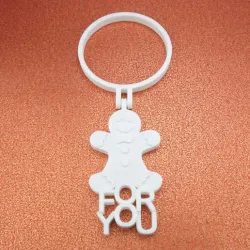 GINGERBREAD MAN FOR YOU - CHRISTMAS WINTER HOLIDAY WINE BOTTLE GIFT TAG