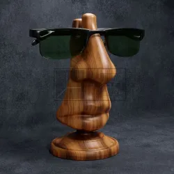 Glasses Holder Nose Style - CNC Files for Wood (STL)