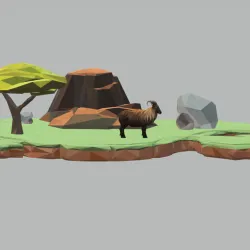 Goat on the mountain