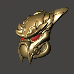 GOLDEN ANGEL PREDATOR BIO MASK COSPLAY 1:1 SCALE- KINDRED ELDER LOST TRIBE Hi-Poly STL for 3D printing