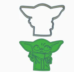 GROGU baby yoda cookie cutter