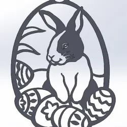 Happy easter egg bunny