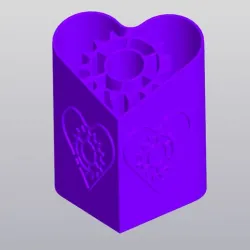 Heart with gear  Pen holder
