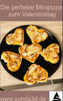 heartshaped Valentines Mini pizza cutter made with love gift for him and her