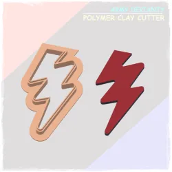 LIGHTNING  polymer clay cutter 6 size /army devianti /CC/COPYRIGHTED LICENSE