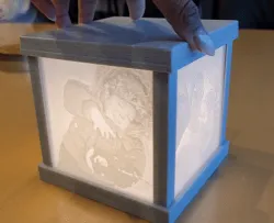 Lithophane Box Frame with 2.5" diameter light recess