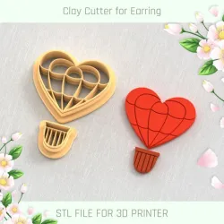 Love Balloon Valentine's Day Clay Cutter