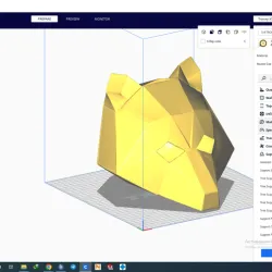 Low poly raccoon helmet