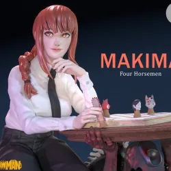 Makima- Chainsaw Man Anime Figurine STL for 3D Printing