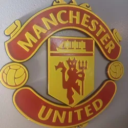 Manchester United Wall Logo - Keyhole for Screw Mount