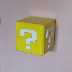 Mario Question Mark Cube - Wall mounted