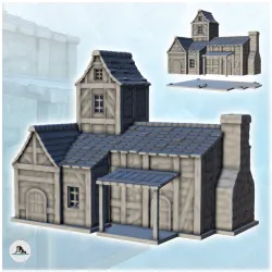 Medieval tower building with canopy and chimney (13) - Pirate Jungle Island Beach Piracy Caribbean Medieval
