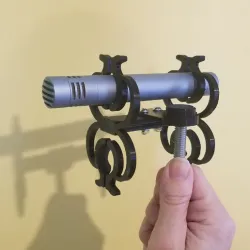 Mic Mount - Simple dual lyre ( rycote type ) mount for SDC shotgun/pencil mics