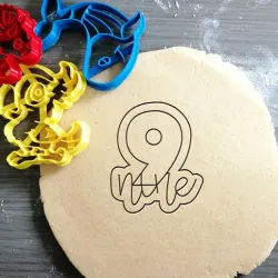 Nine Cookie Cutter + outline