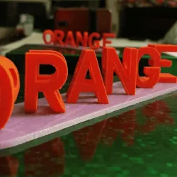 ORANGE PURPLE  Illusion Perspective Dual Letters