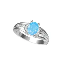 Oval centre stone Bridal Ring STL for sale