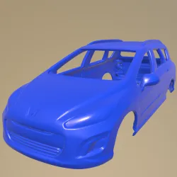 Peugeot 308 SW 2012 PRINTABLE CAR BODY