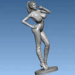 Pornstar Gianna Michaels collectible model in sexy pose.