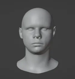Realistic human face (my face)
