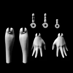 Replacement hands and forearms for female G2 monster high dolls
