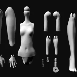 Replacement parts for female G2 Monster High - articulated