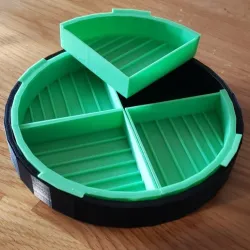 Round Sorting tray with inserts