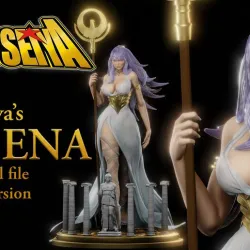 Saint Seiya's Athena - 1to10 STL file 3D print model 3D print model