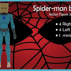 Spider-man bag head  1:12 Action figure.