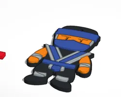 Stumble Guys Key Chain - Ninja Kay Keychain