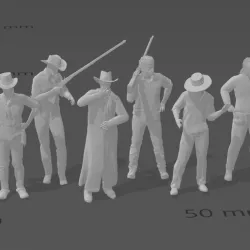 1:64 SCALE FIGURES 6 PACK NO8 (pioneers) GASSLANDS OR HOTWHEELS POSERS